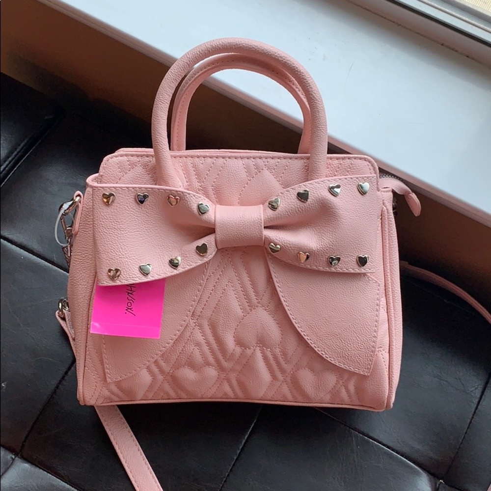 Beautiful pink with bow Betsey Johnson purse